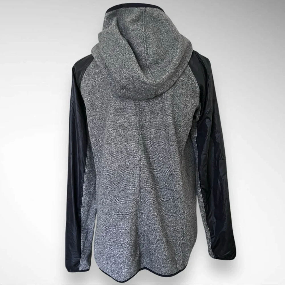 UNDER ARMOUR Women's Black Gray Cold Gear Full‎ Zip Hooded Jacket Small | EUC